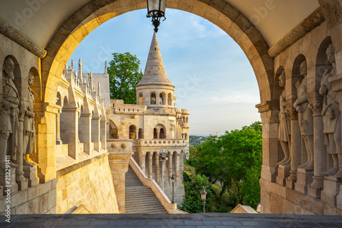 Canvas Print Fisherman's Bastion in Budapest city, Hungary