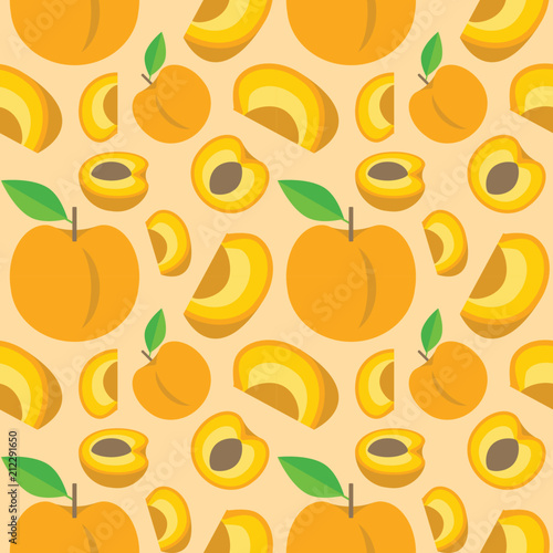 peach or nectarine seamless pattern for wallpaper or wrapping paper