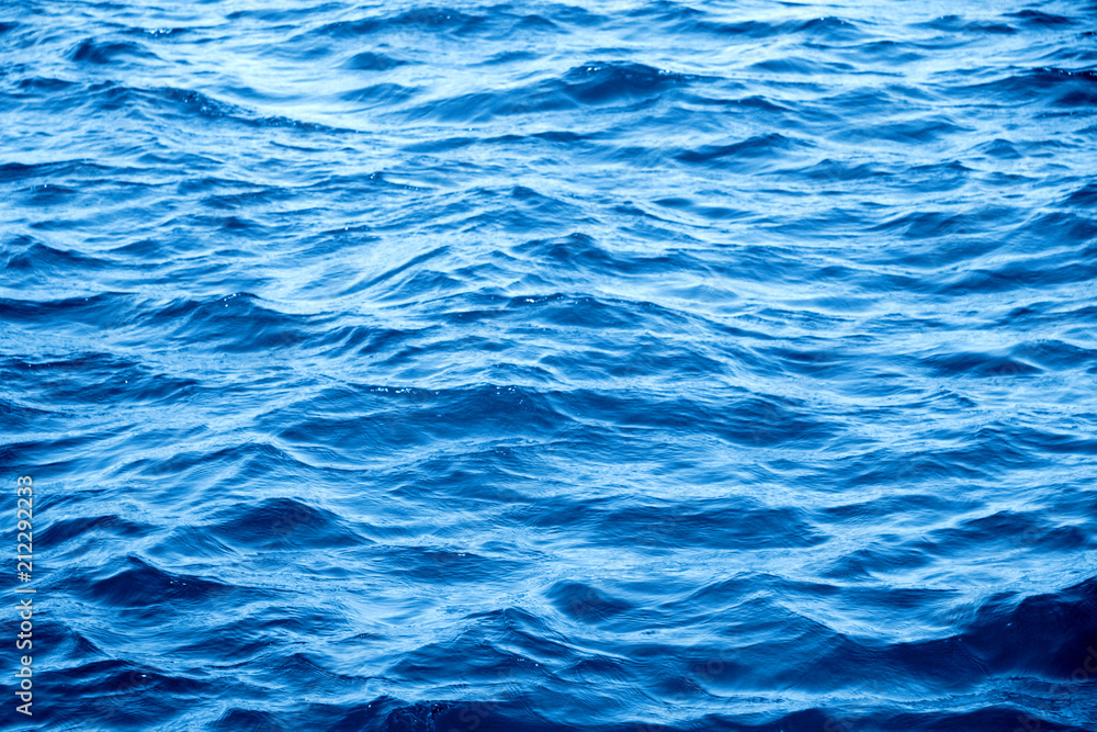 Photo of a macro of blue sea waves Photo of a macro of blue sea waves