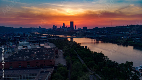 Pittsburgh Skyline Sunset