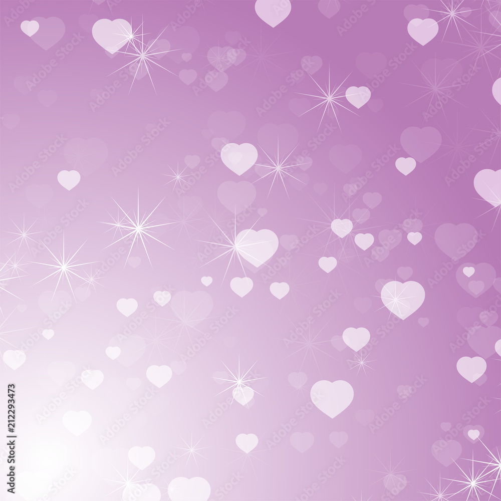 Romantic colored abstract background with hearts of different sizes. Simple flat vector illustration. Romantic colored abstract background with hearts of different sizes. Simple flat vector illustration.