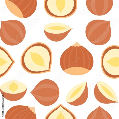 hazelnut seamless pattern for wallpaper or wrapping paper