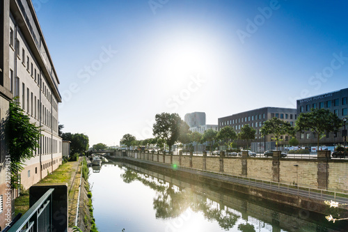 MULHOUSE,FRANCE - Jun 16, 2017: Street view of downtown in Mulhouse city, France photo