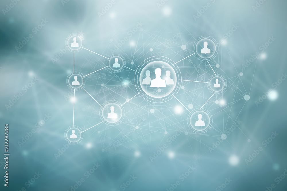 2d illustration Business Network 2d illustration Business Network