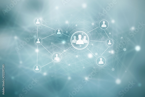2d illustration Business Network 
