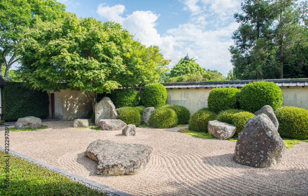 Fototapeta Japoński ogród kontemplacji w Hamilton uprawia kultowe znane miejsce w Hamilton, Nowa Zelandia.