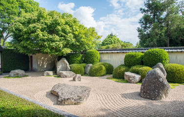 Keuken achterwand Stenen in het zand Japanse tuin in Hamilton Nieuw-Zeeland  © boyloso