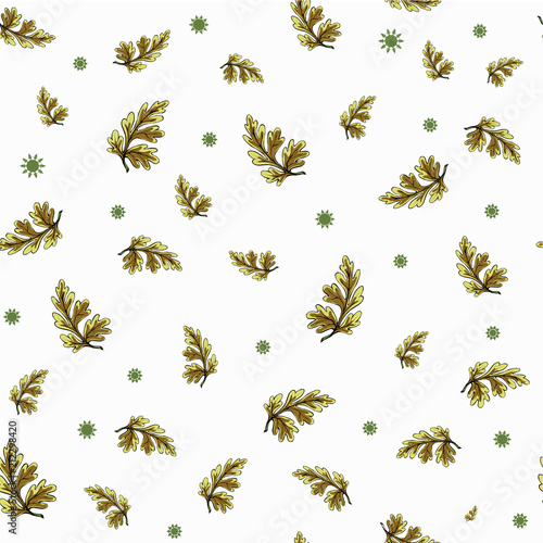 Seamless pattern with oak leaves © Tatiana