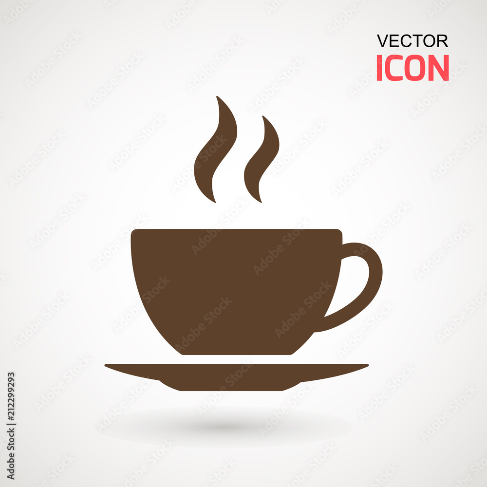 Coffee cup icon, Simple vector coffee icon. Vector illustration isolated on white. Silhouette simple. Logotype concept. Logo design template. Coffee cup icon, Simple vector coffee icon. Vector illustration isolated on white. Silhouette simple. Logotype concept. Logo design template.