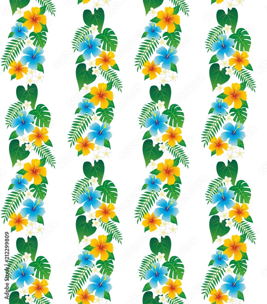 ハワイの植物の壁紙 シームレスパターン Stock Vector Adobe Stock ハワイの植物の壁紙 シームレスパターン Stock Vector Adobe Stock