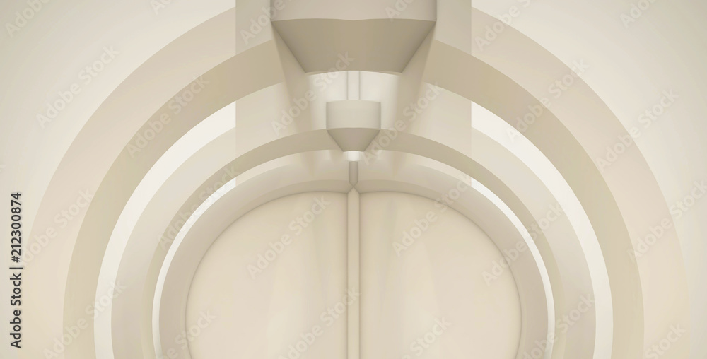 Obraz premium Minimalistic, abstract background with an arch. 3d render, minimal.