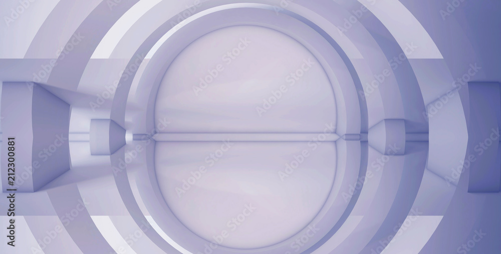 Obraz premium Minimalistic, abstract background with an arch. 3d render, minimal.