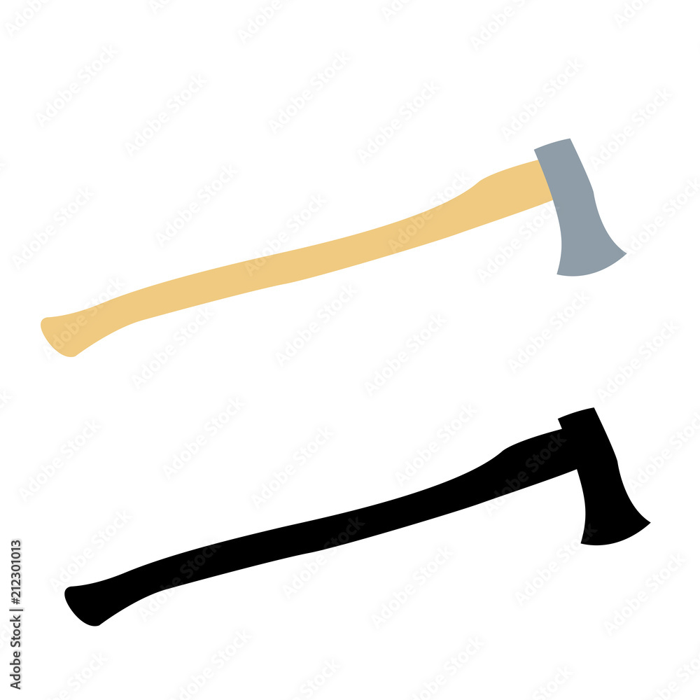 hatchet vector illustration flat style black silhouette hatchet vector illustration flat style black silhouette