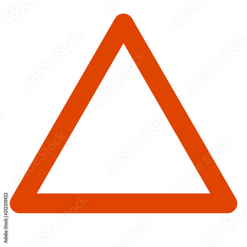 triangular sign road vector illustration flat style