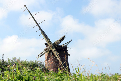 Old abandoned wind pump on the Norfolk Broads