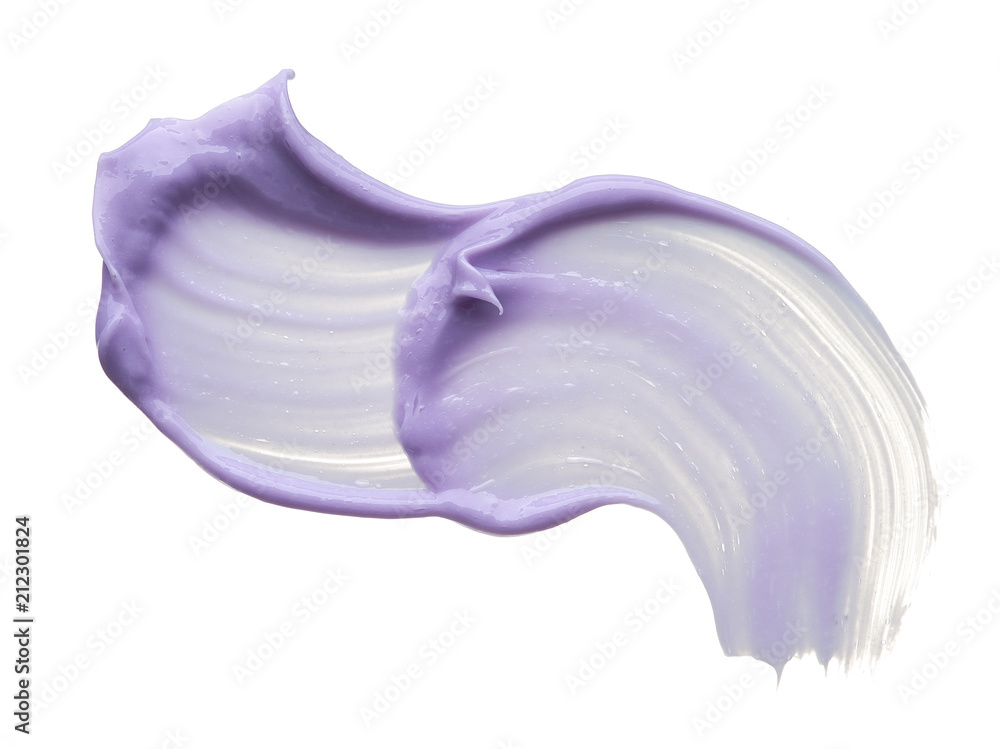 Purple cream texture isolated on white Purple cream texture isolated on white