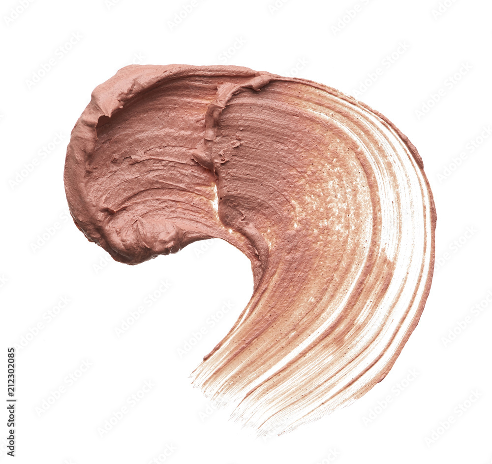 Light beige makeup smear of creamy foundation Light beige makeup smear of creamy foundation