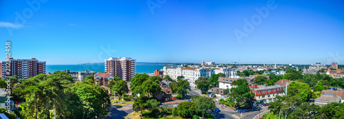 Valokuva Beautiful panorama view of Bournemouth's town centre against blue sky on a sunny summer day