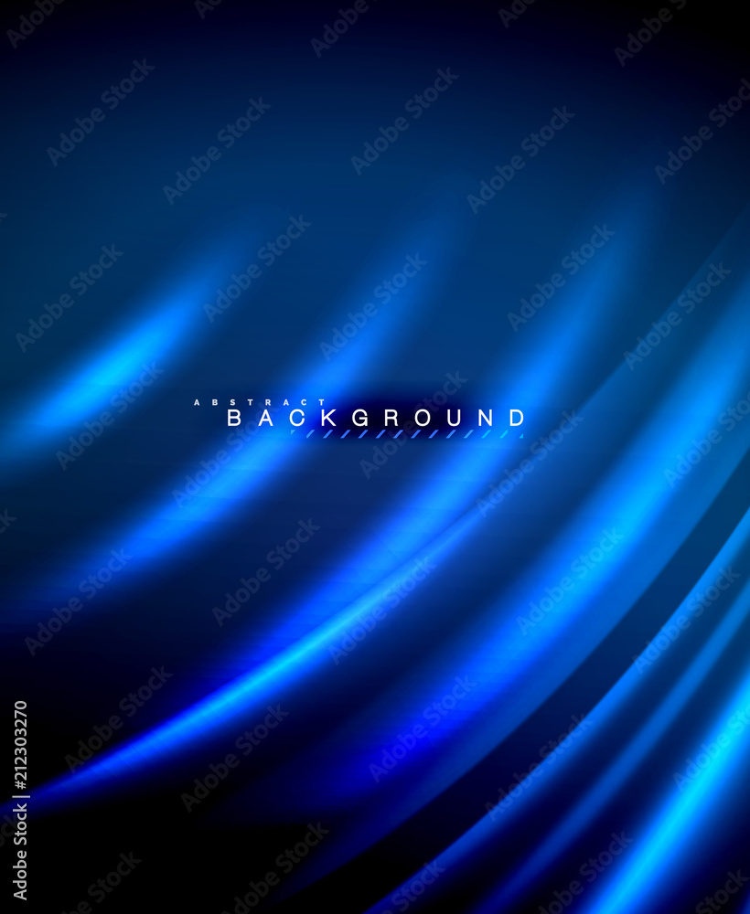 Naklejka premium Neon glowing techno lines, hi-tech futuristic abstract background template with square shapes