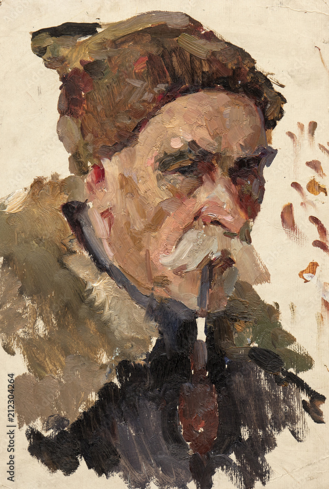 Naklejka premium oil painting, portrait