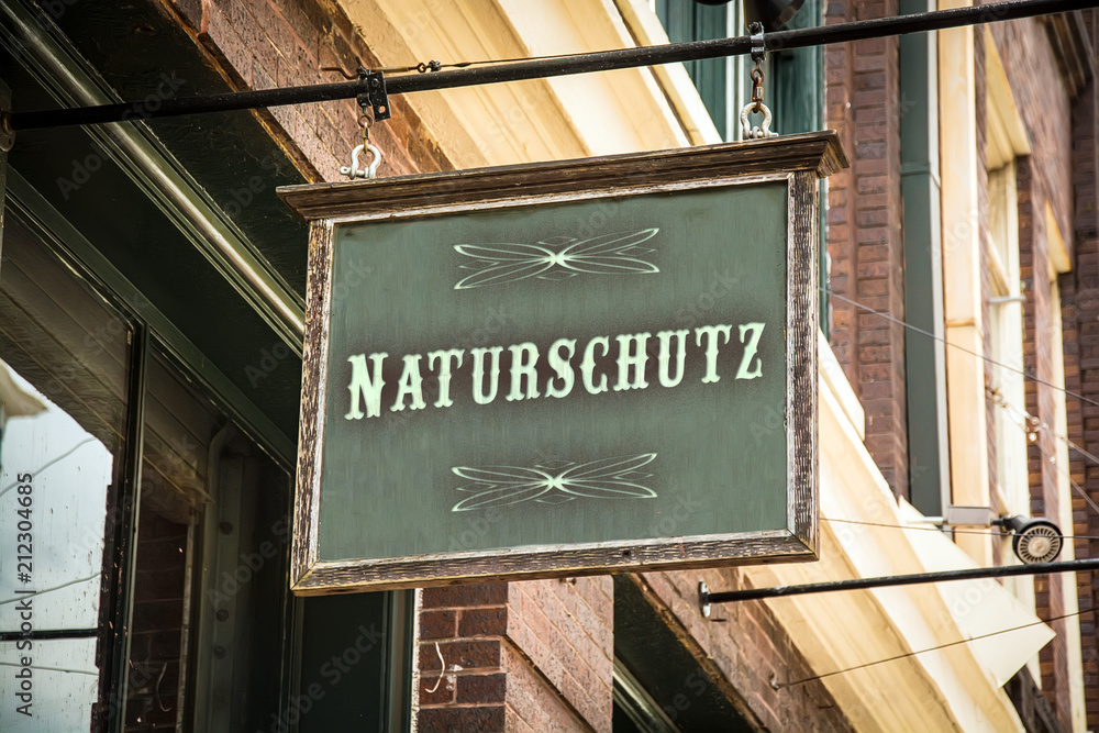 Fototapeta premium Schild 320 - Naturschutz