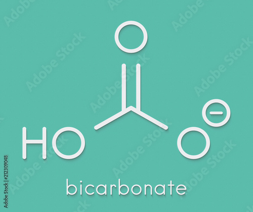 Fotografia Bicarbonate anion, chemical structure