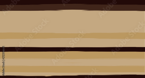Brown Horizontal Watercolor Stripes Seamless Vector Winter Pattern. Old Style Hand Painted Graffiti Lines. Retro Vintage Narrow Seamless Sailor Stripes. Rough Cool Grunge Banner Paintbrush Background.
