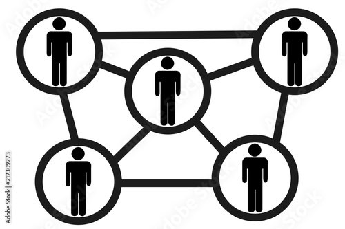 Redes entre trabajadores de una empresa.