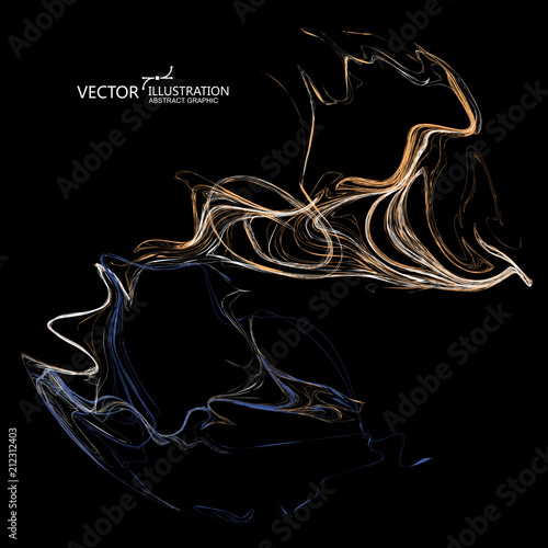 Oily abstract graphic, vector background.