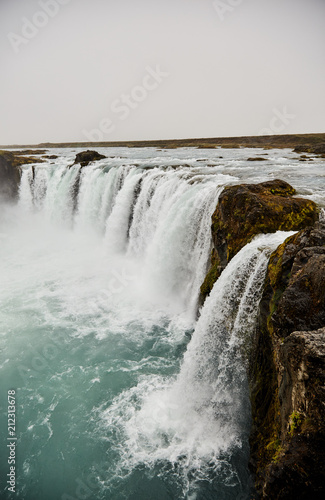 Godafoss waterfall in summer. Iceland