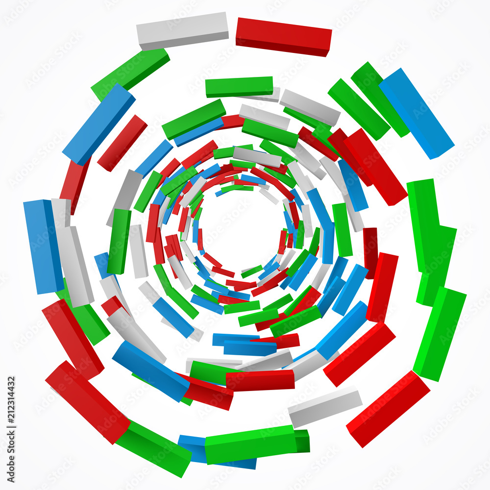 abstract with deformed cubes. 3d style vector illustration abstract with deformed cubes. 3d style vector illustration