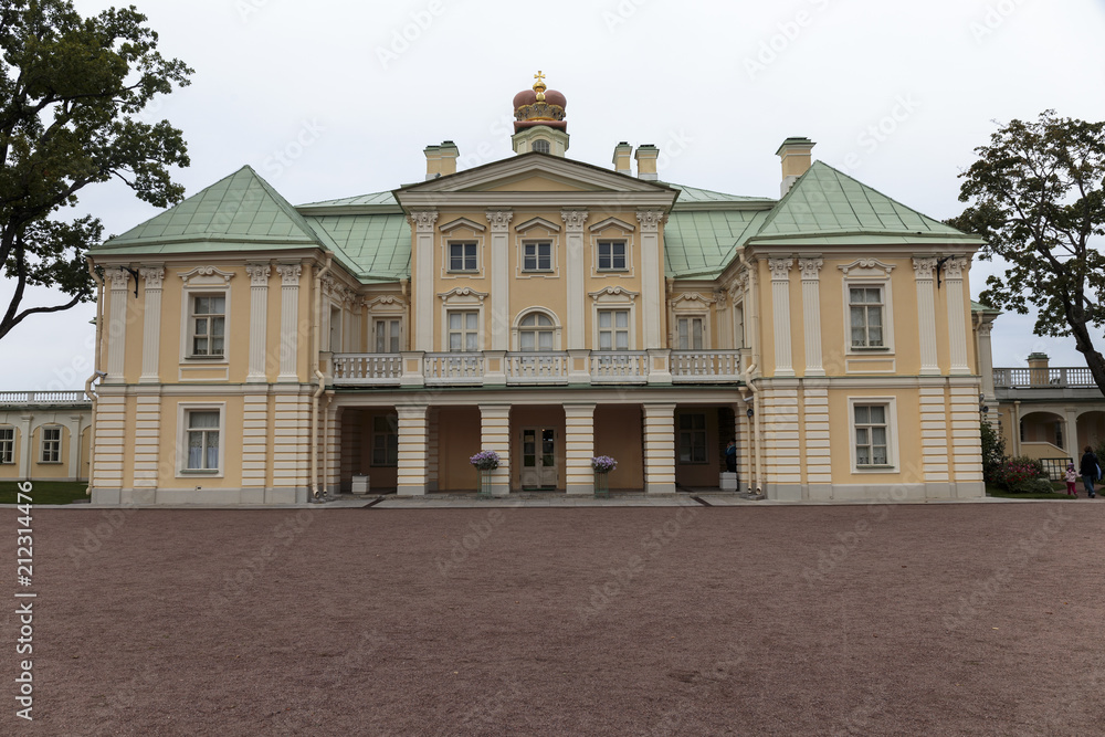 State museum of grand Menshikov palace in the public park “Oranienbaum”, in St. Petersburg, Russia.