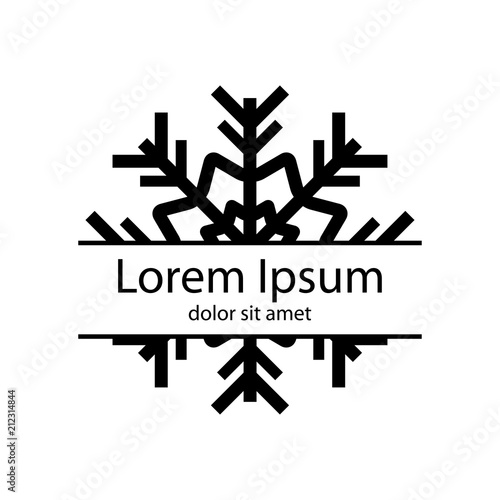 Logotipo estrella frio con texto en color negro