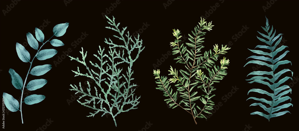 custom made wallpaper toronto digitalElegant tropical leaves