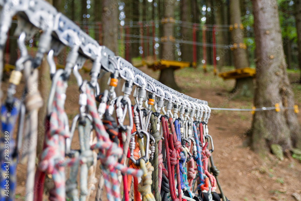 Climbing gear and rope park
