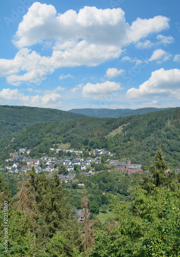 Blick auf Heimbach in der Eifel Nordrhein-Westfalen Deutschland