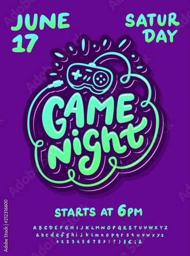 Game night flyer.