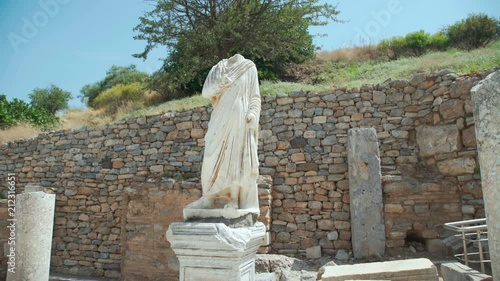 The statue of ancient city in the Izmir photo