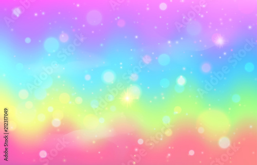 Unicorn regenboog Golf achtergrond. Zeemeermin melkwegpatroon