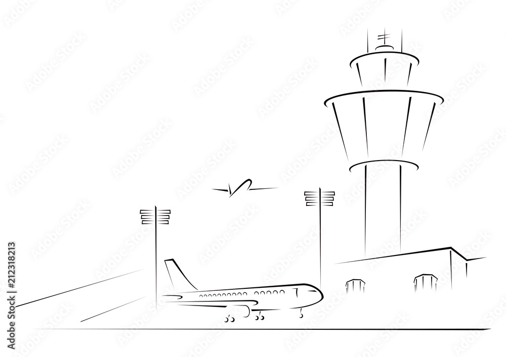airport drawing