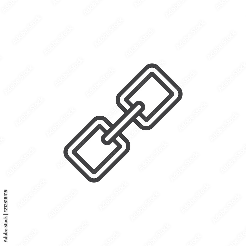 Link outline icon. linear style sign for mobile concept and web design. Chain simple line vector icon. Symbol, logo illustration. Pixel perfect vector graphics Link outline icon. linear style sign for mobile concept and web design. Chain simple line vector icon. Symbol, logo illustration. Pixel perfect vector graphics