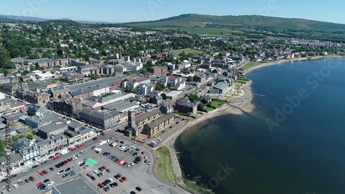 Aerial image over the town of Helensburgh on the banks of the River Clyde. © TreasureGalore