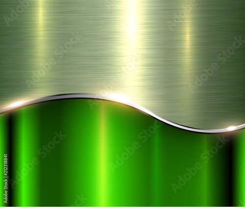 Silver green metallic background