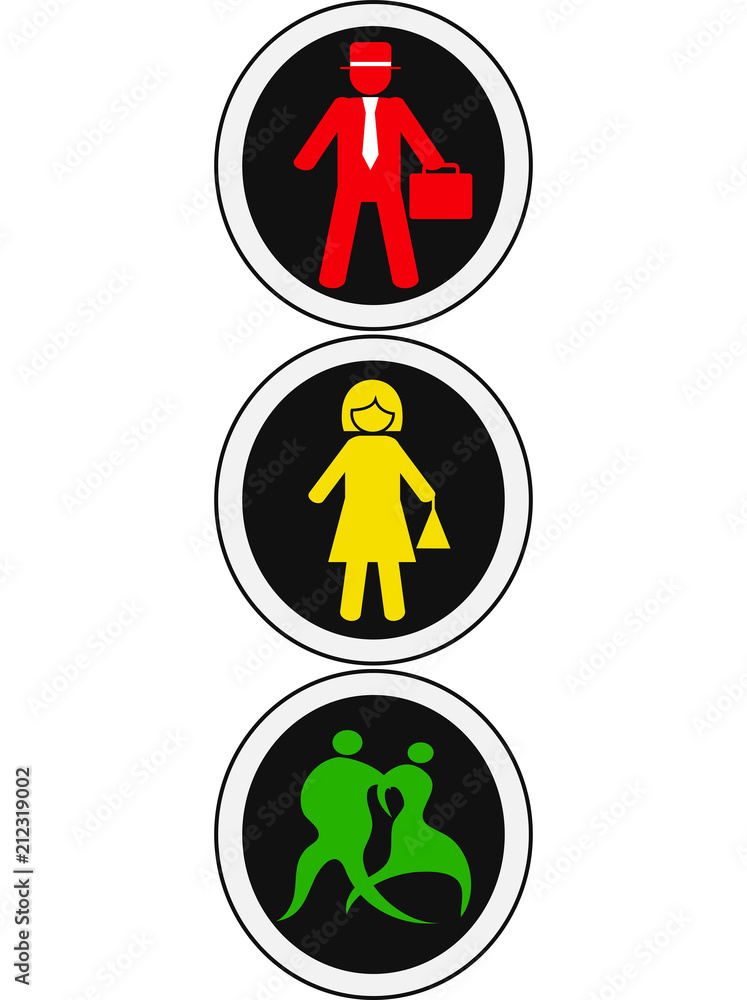 isolated people traffic light design isolated people traffic light design