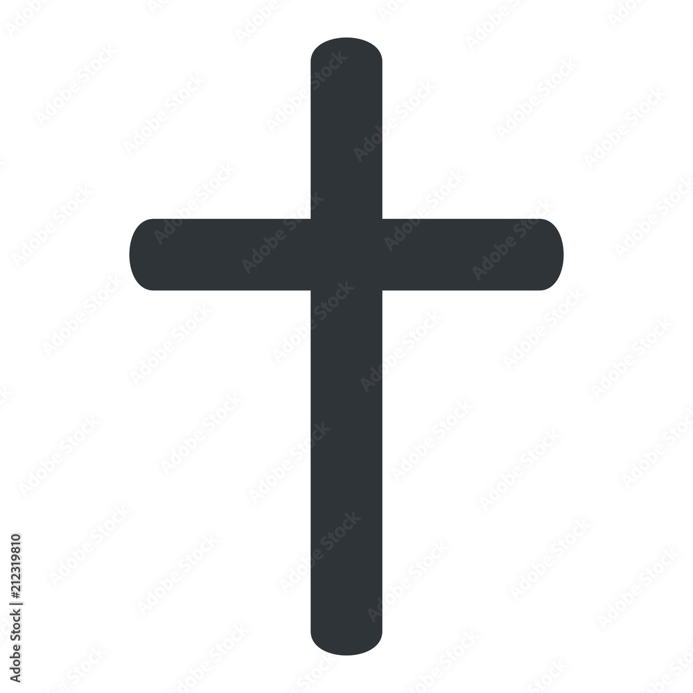 Crucifixion vector icon. Religion christian cross