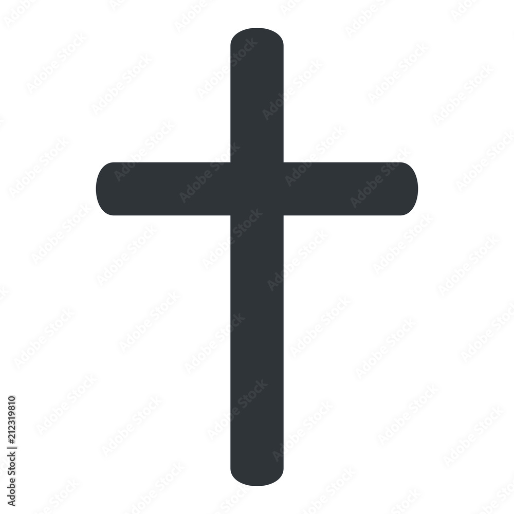 Crucifixion vector icon. Religion christian cross Crucifixion vector icon. Religion christian cross