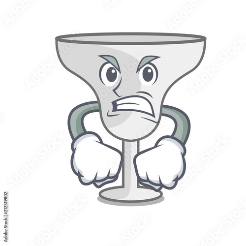 Canvas Print Angry margarita glass mascot cartoon