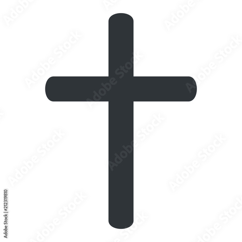 Crucifixion vector icon. Religion christian cross