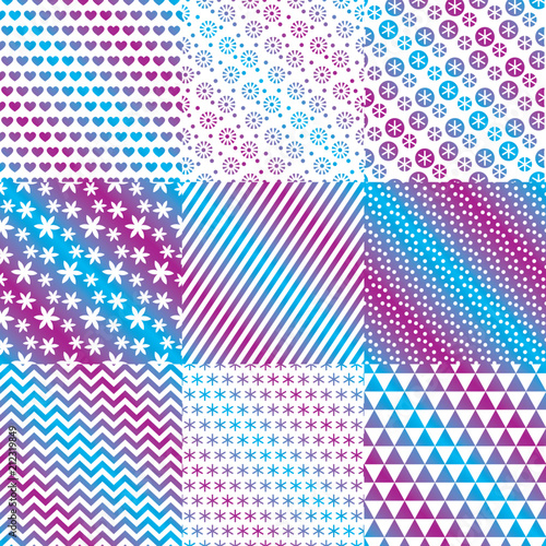 Simple winter geometric swatch set