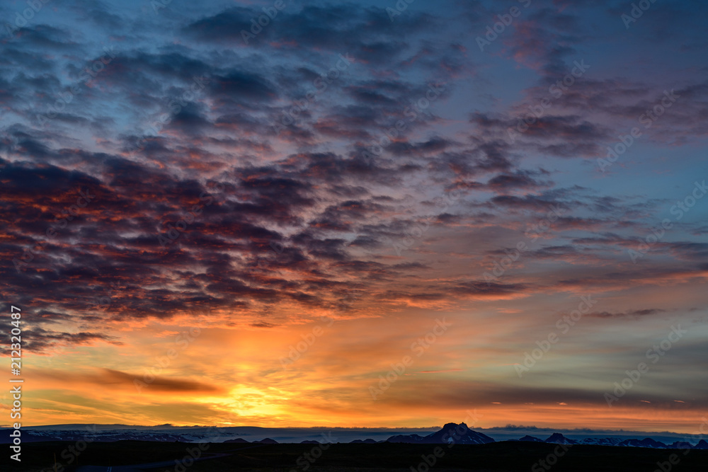 sunset on Iceland